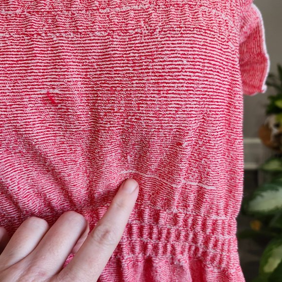 Vintage 1970's Red & White Sundress, Handmade AS IS - Picture 4 of 11